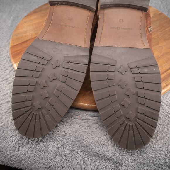 Aston Grey Brown Kongal Lace-Up Cap-Toe Boots Mens Size 13 - Picture 8 of 9